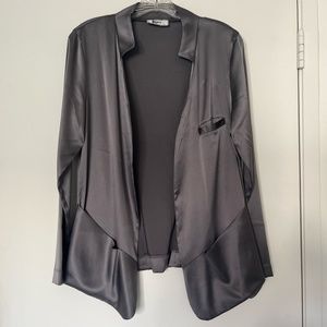 Nightcap by Carisa René, Gray Silk Jacket, Size 1